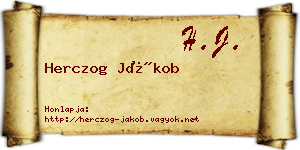 Herczog Jákob névjegykártya